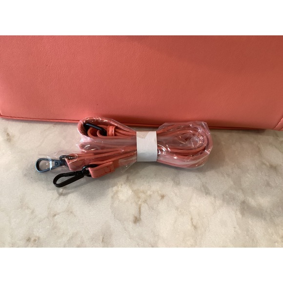 NMD‎ Coral Satchel Bag Braided Handle Crossbody Purse Zip Pocket NEW - Picture 4 of 10